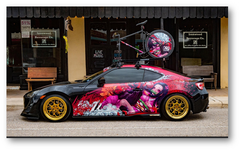 Demon Slayer Nezuko anime cars 