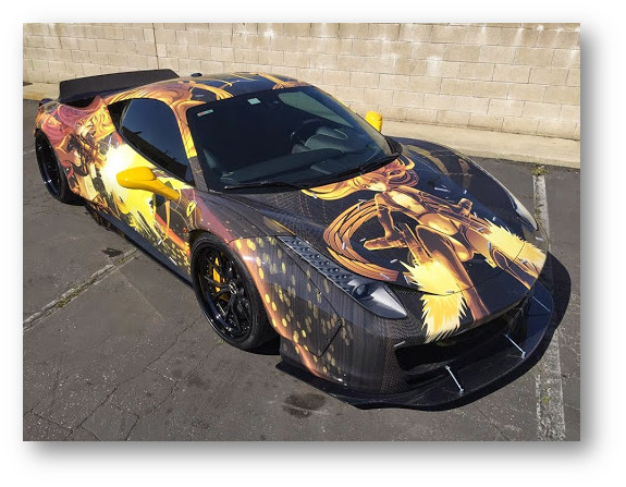 Ferrari 458 Italia anime decals