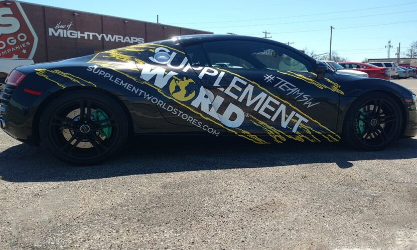 car advertisement wrap