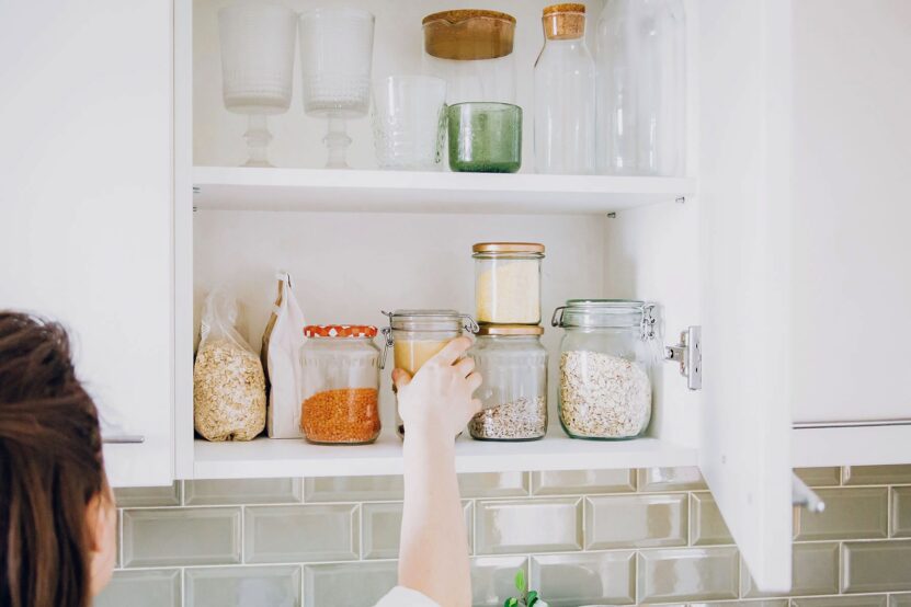 empty cabinets