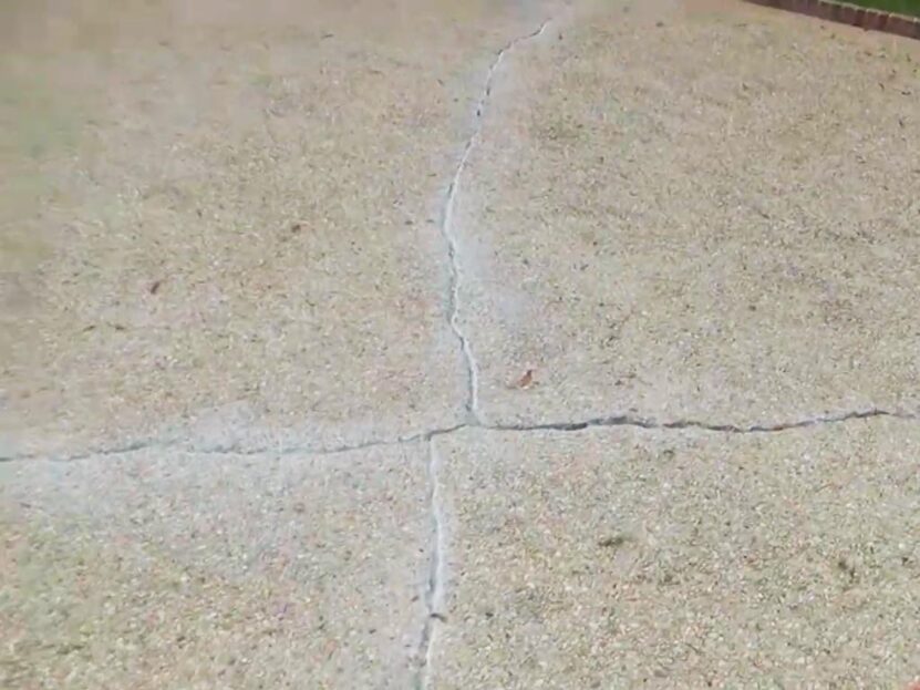 resin driveway crack